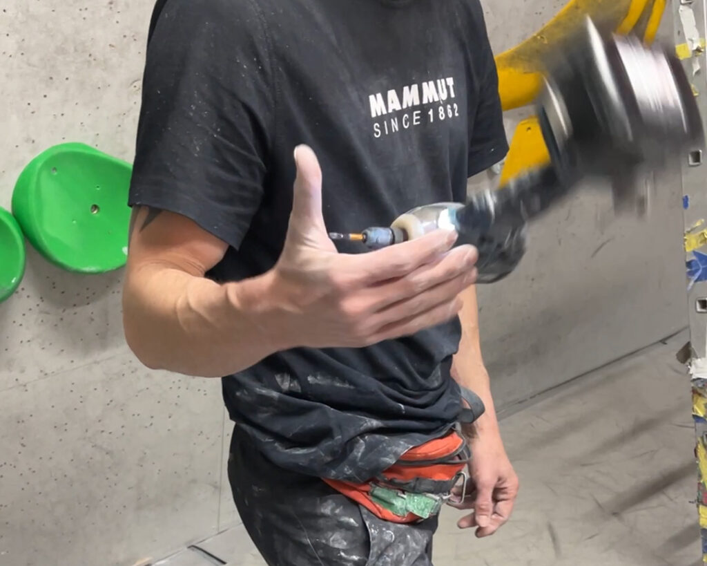 Hånd med drill